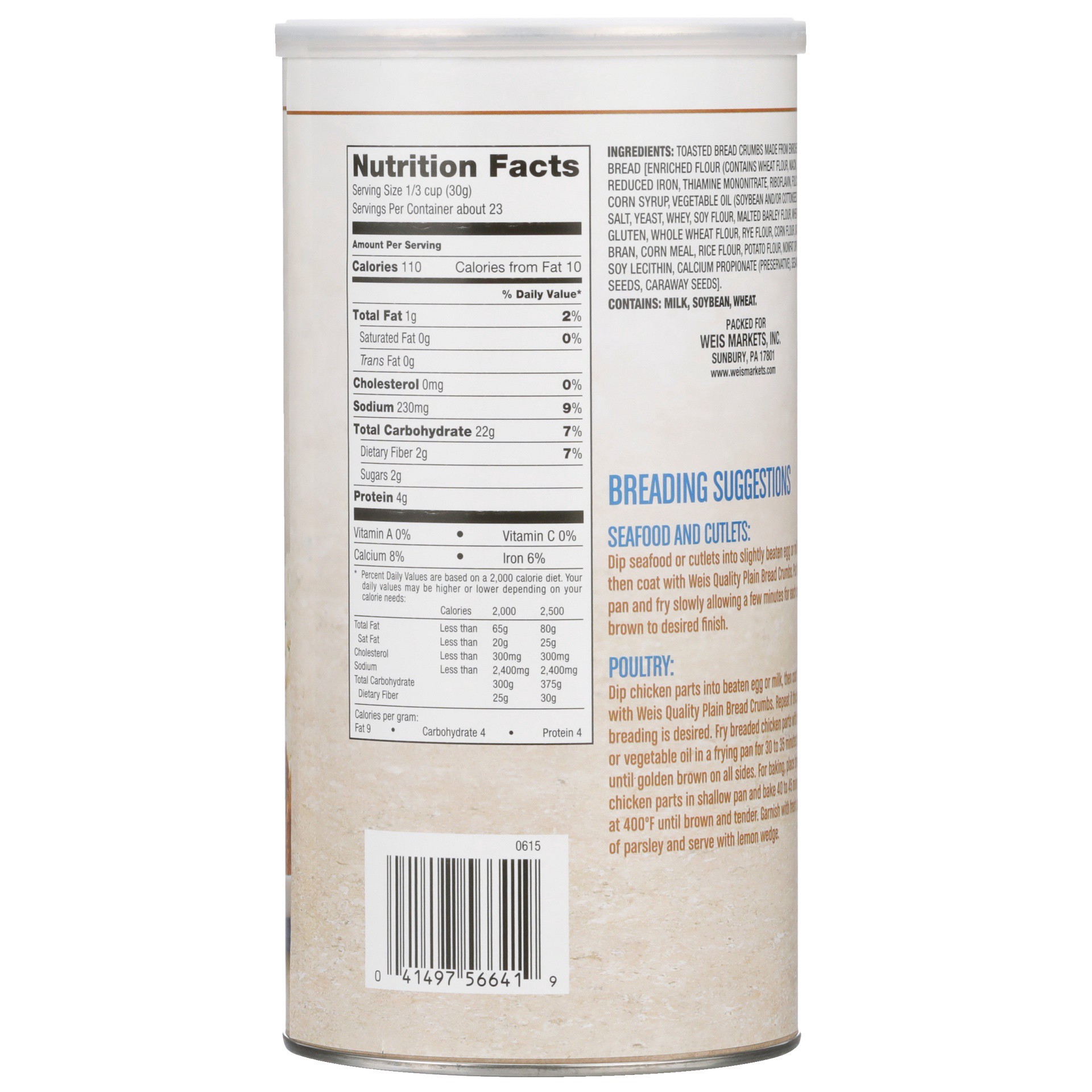 slide 4 of 6, Weis Quality Plain Bread Crumbs, 24 oz