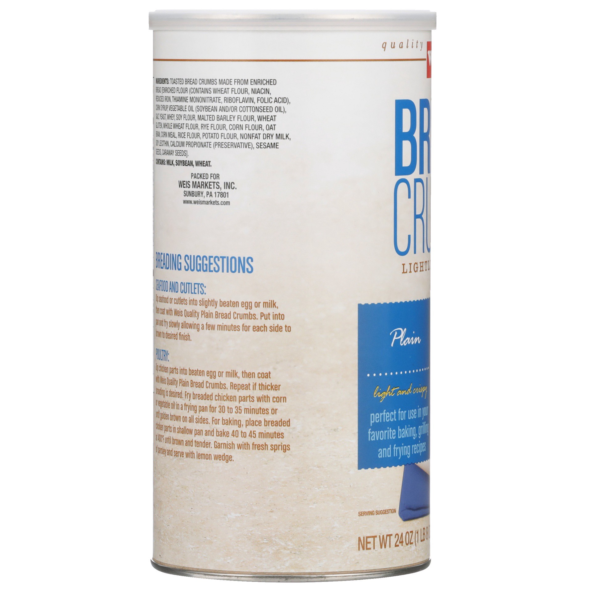 slide 2 of 6, Weis Quality Plain Bread Crumbs, 24 oz