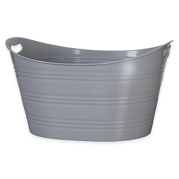 slide 1 of 1, Creative Bath Storage Tub - Grey, 1 ct