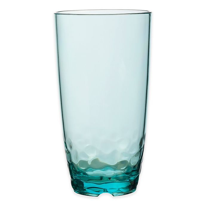 slide 1 of 1, Pebbles Highball Glass - Turquoise, 1 ct