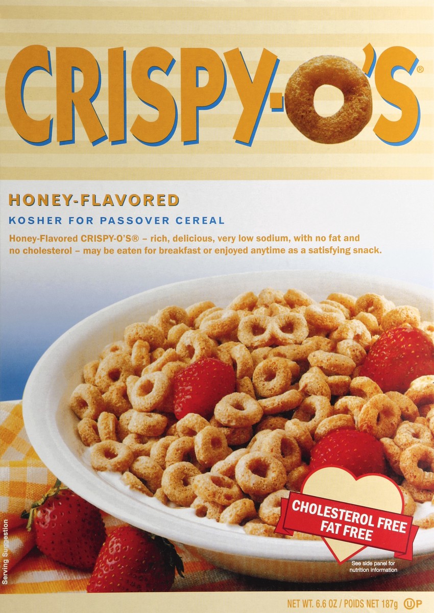 slide 4 of 4, Crispy O's Cereal, Kosher for Passover, Honey-Flavored, 6.6 oz