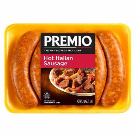 slide 1 of 8, Premio Hot Italian Sausage Links - 16oz/5ct, 16 oz