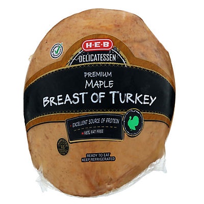 slide 1 of 1, H-E-B Select Ingredients Maple Breast of Turkey, Sliced, per lb