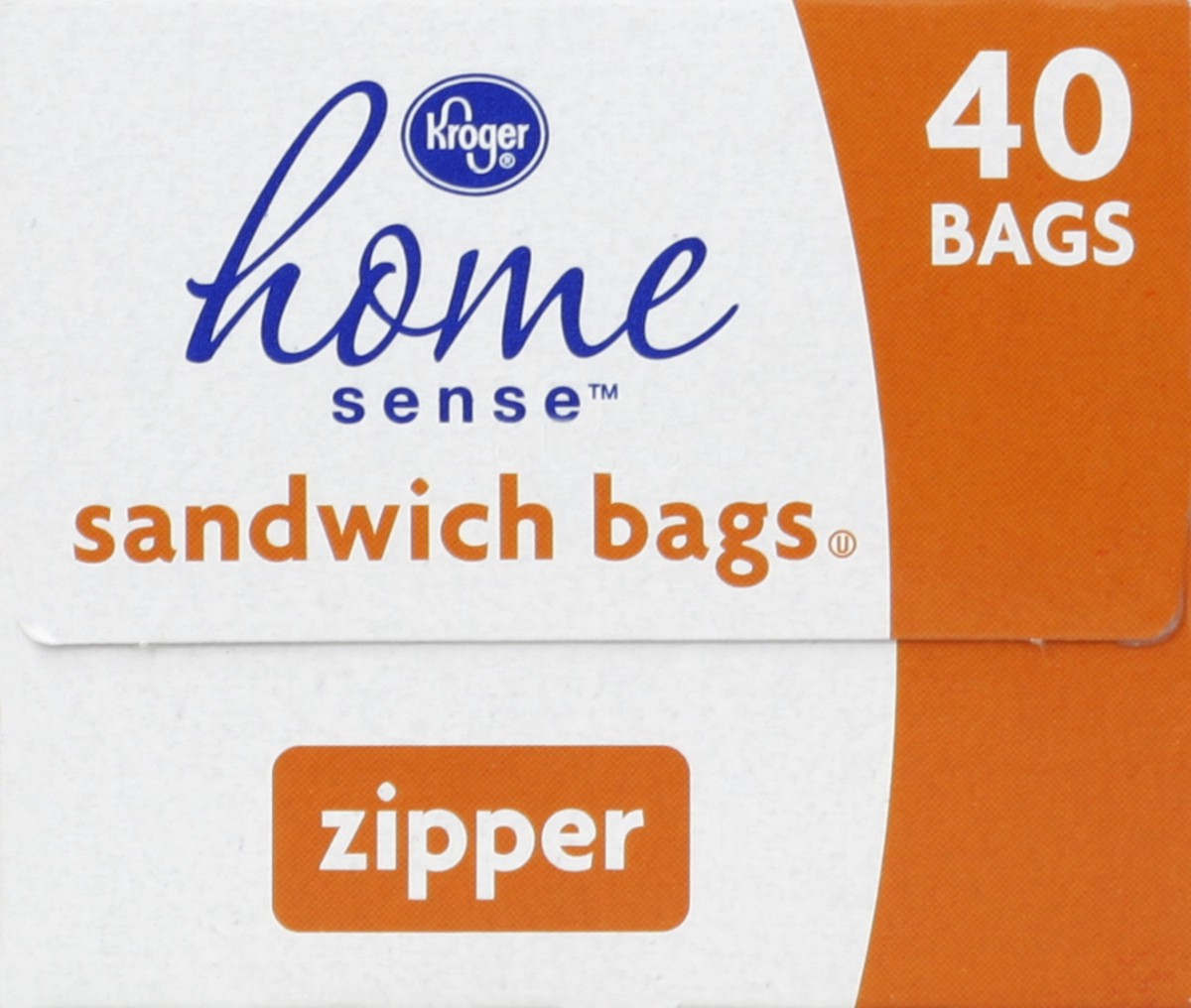 slide 3 of 5, Kroger Home Sense Zipper Sandwich Bags, 40 ct