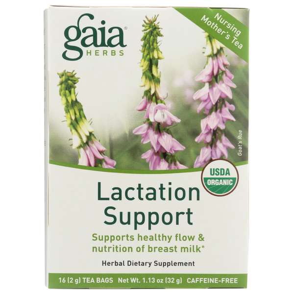 slide 1 of 1, Gaia Herbs Nursing Mother's Tea Lactation Support Herbal Dietary Supplement, 16 ct