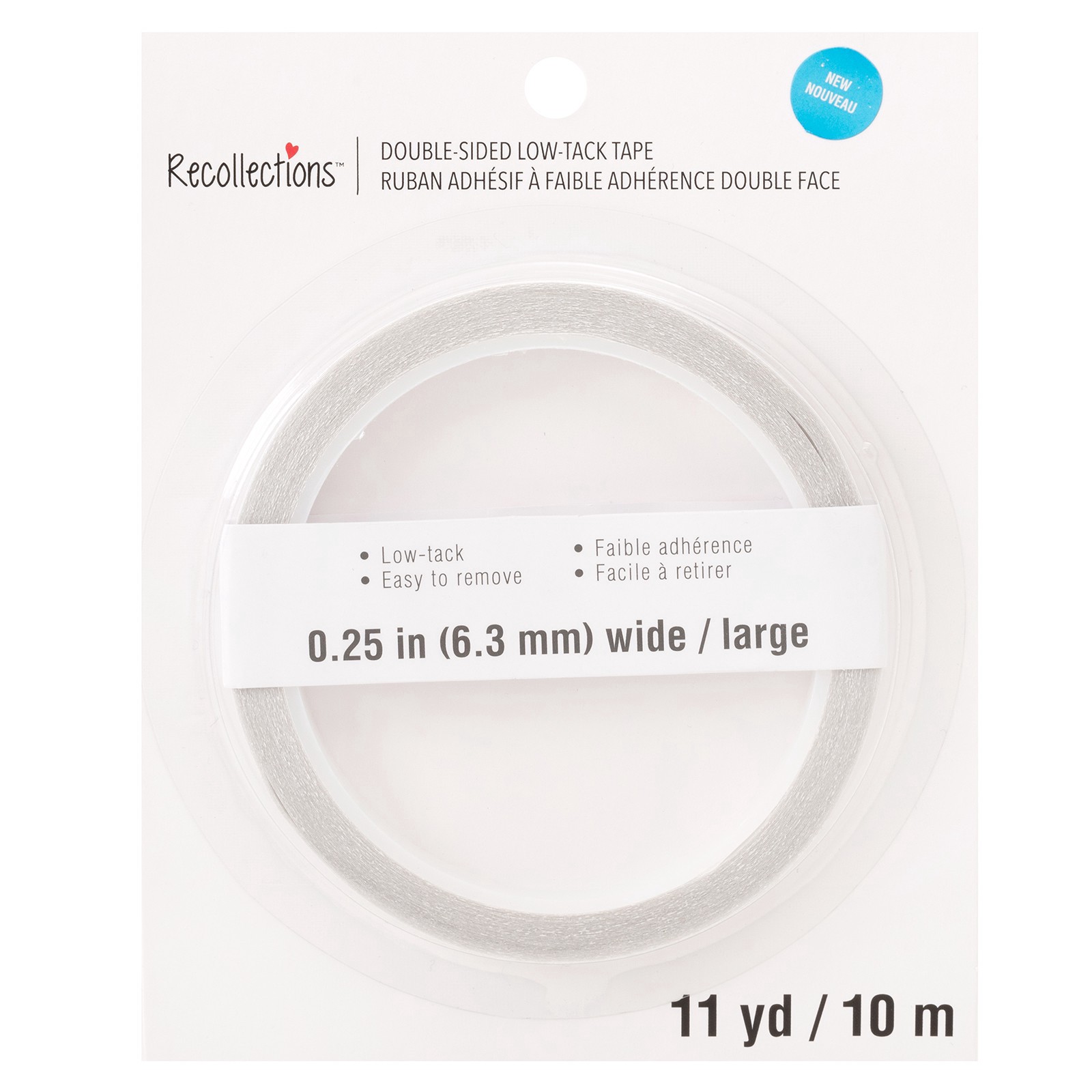 slide 4 of 4, 1/4" X 11yd. Double-Sided Low Tack Tape By Recollections, 1/4 in x 11 yd