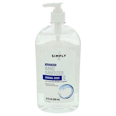 slide 1 of 1, Simply U Advanced Hand Sanitizer Original Scent, 32 oz