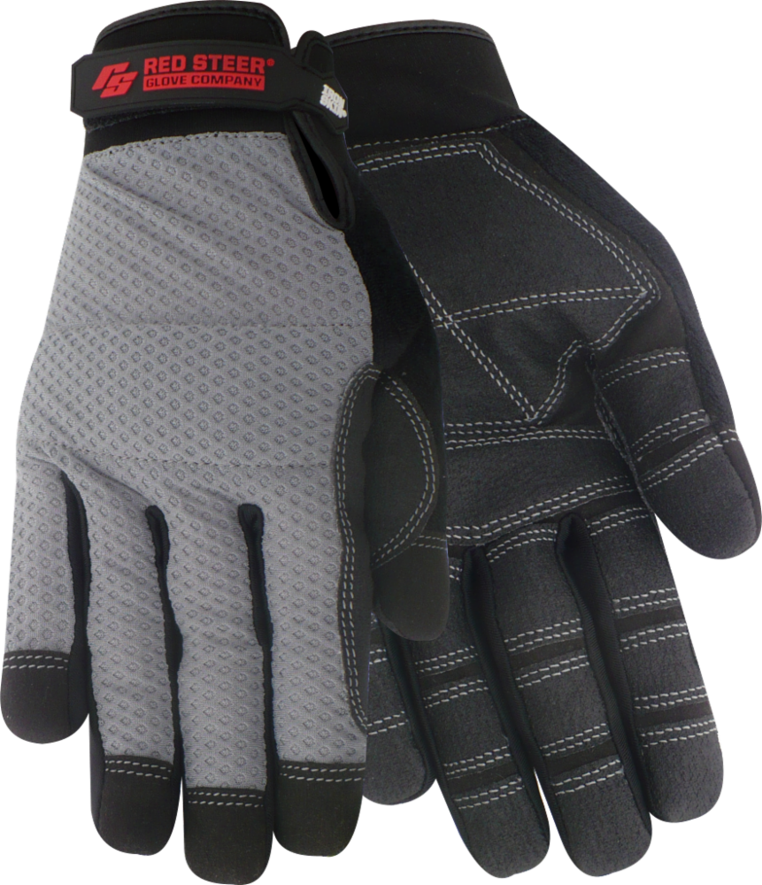 slide 1 of 1, Red Steer Glove Company Ironskin Mesh Backed General Utility Gloves - Gray, XL