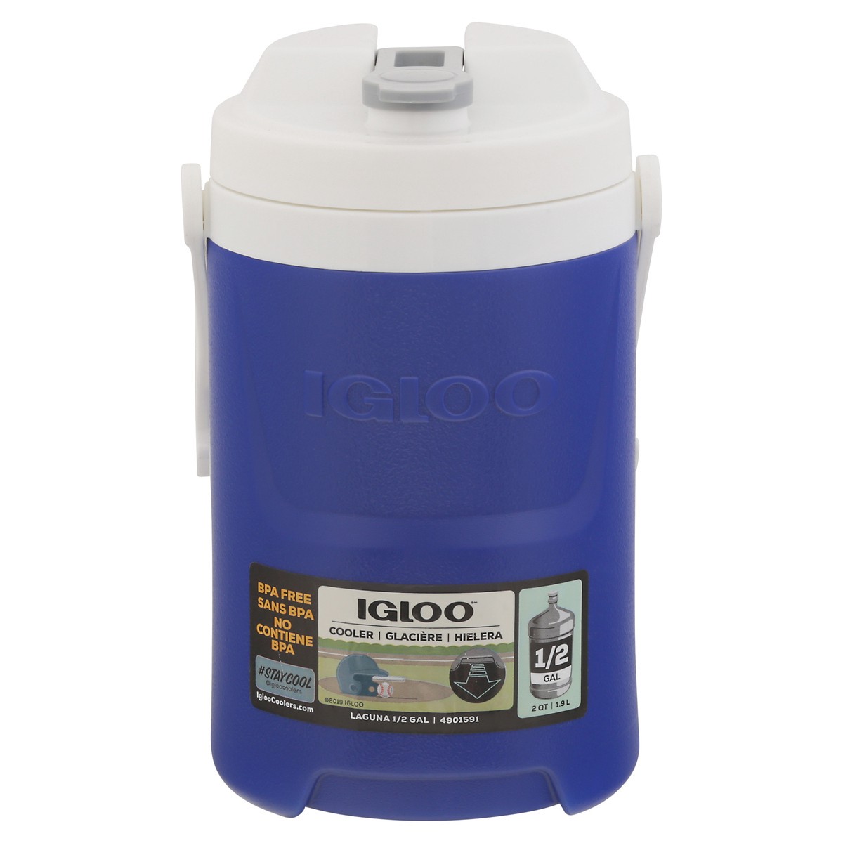 slide 1 of 9, Igloo 1/2 Gallon Majestic Blue Laguna Cooler 1 ea, 1 ct