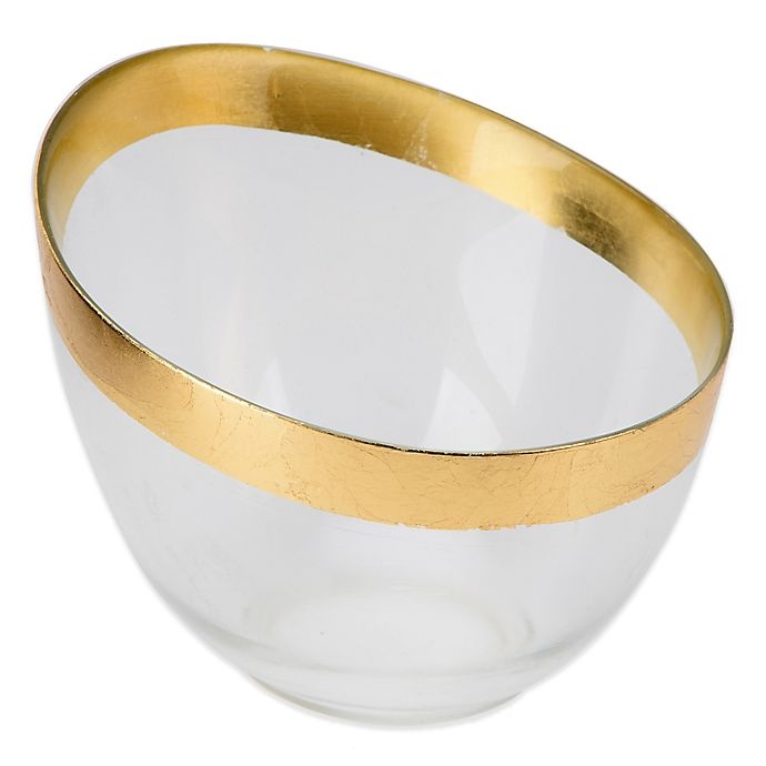 slide 1 of 1, Classic Touch Candy Dish with Gold Border, 1 ct