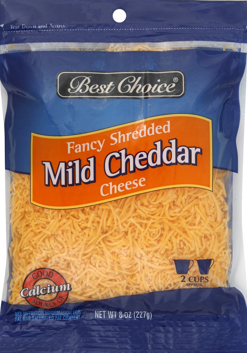 slide 3 of 3, Best Choice Fancy Shredded Cheddar Cheese, 8 oz