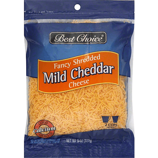 slide 1 of 3, Best Choice Fancy Shredded Cheddar Cheese, 8 oz