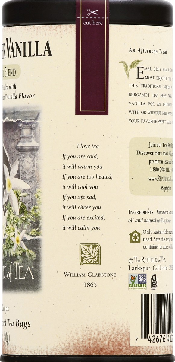 slide 5 of 12, The Republic of Tea Earl Greyer Vanilla Black Tea, 2.8 oz