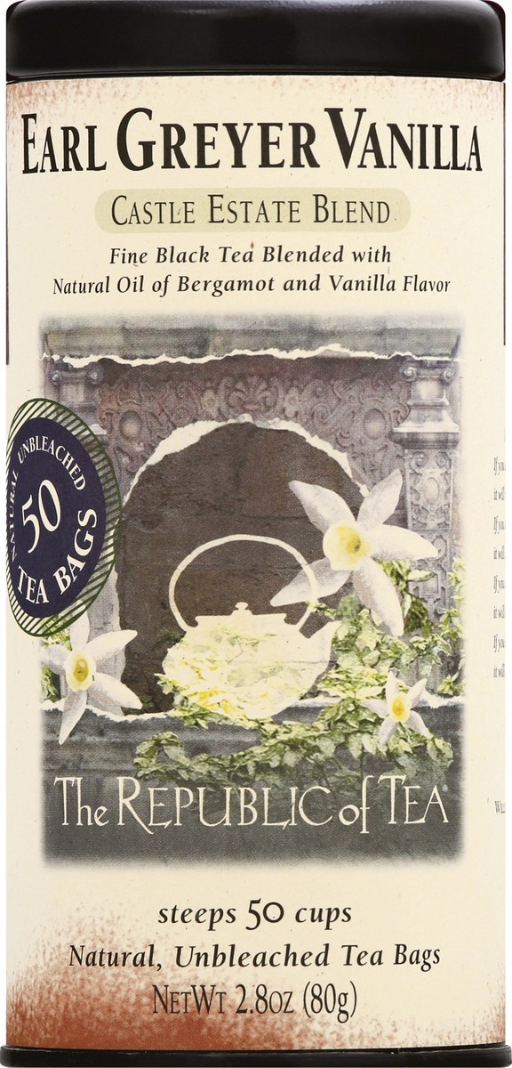 slide 9 of 12, The Republic of Tea Earl Greyer Vanilla Black Tea, 2.8 oz