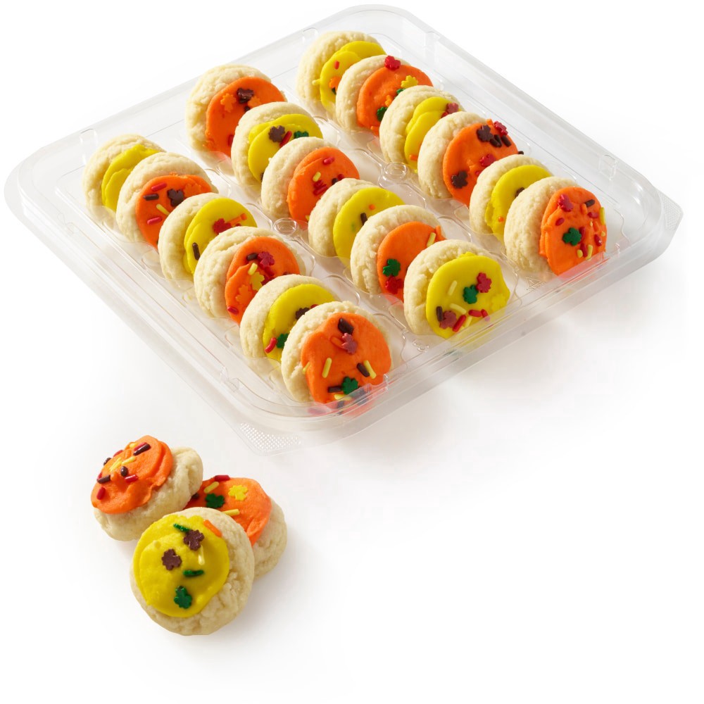 slide 3 of 3, Bakery Fresh Goodness Harvest Orange & Yellow Mini Frosted Cookies, 9.4 oz