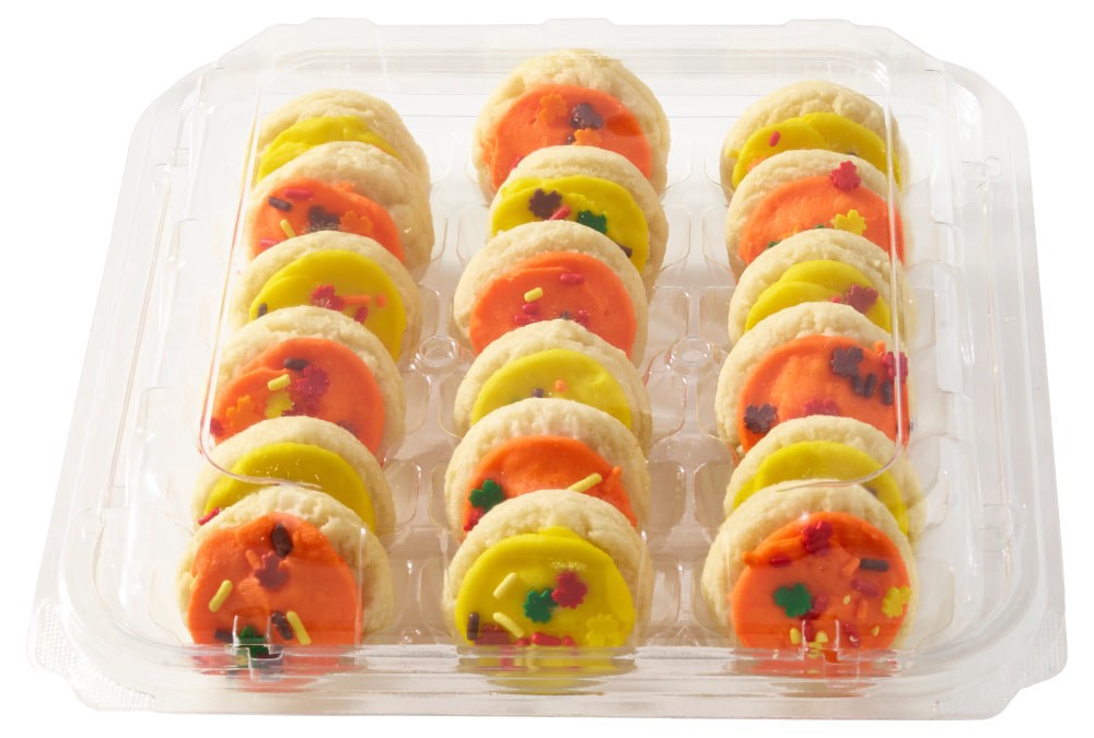 slide 1 of 3, Bakery Fresh Goodness Harvest Orange & Yellow Mini Frosted Cookies, 9.4 oz
