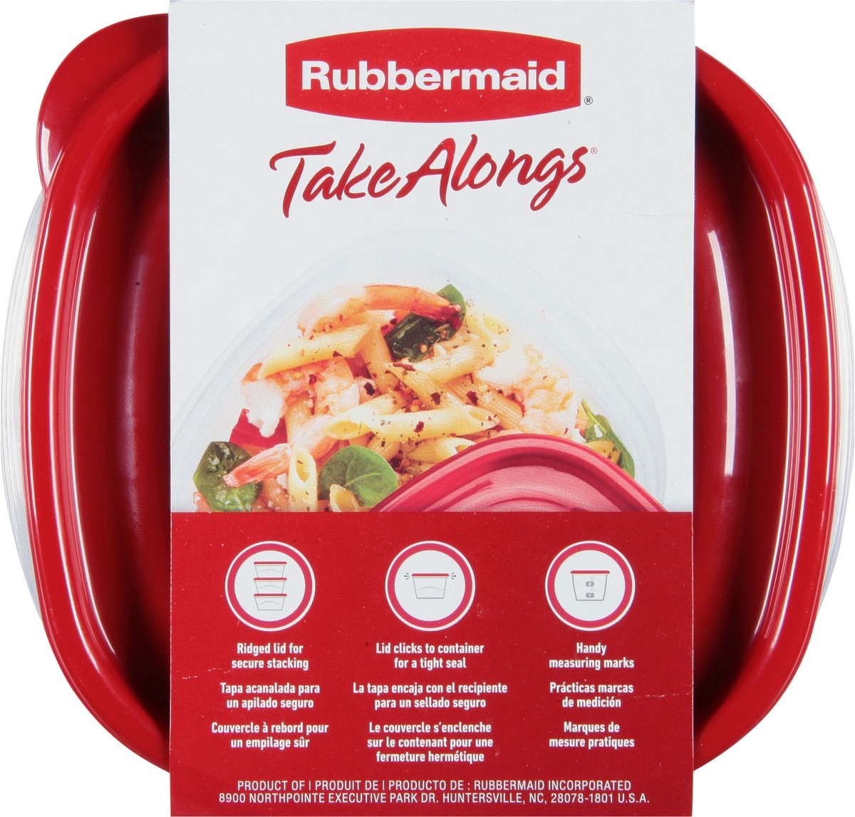 slide 4 of 9, Rubbermaid Containers with Lids 4 ea, 4 ct