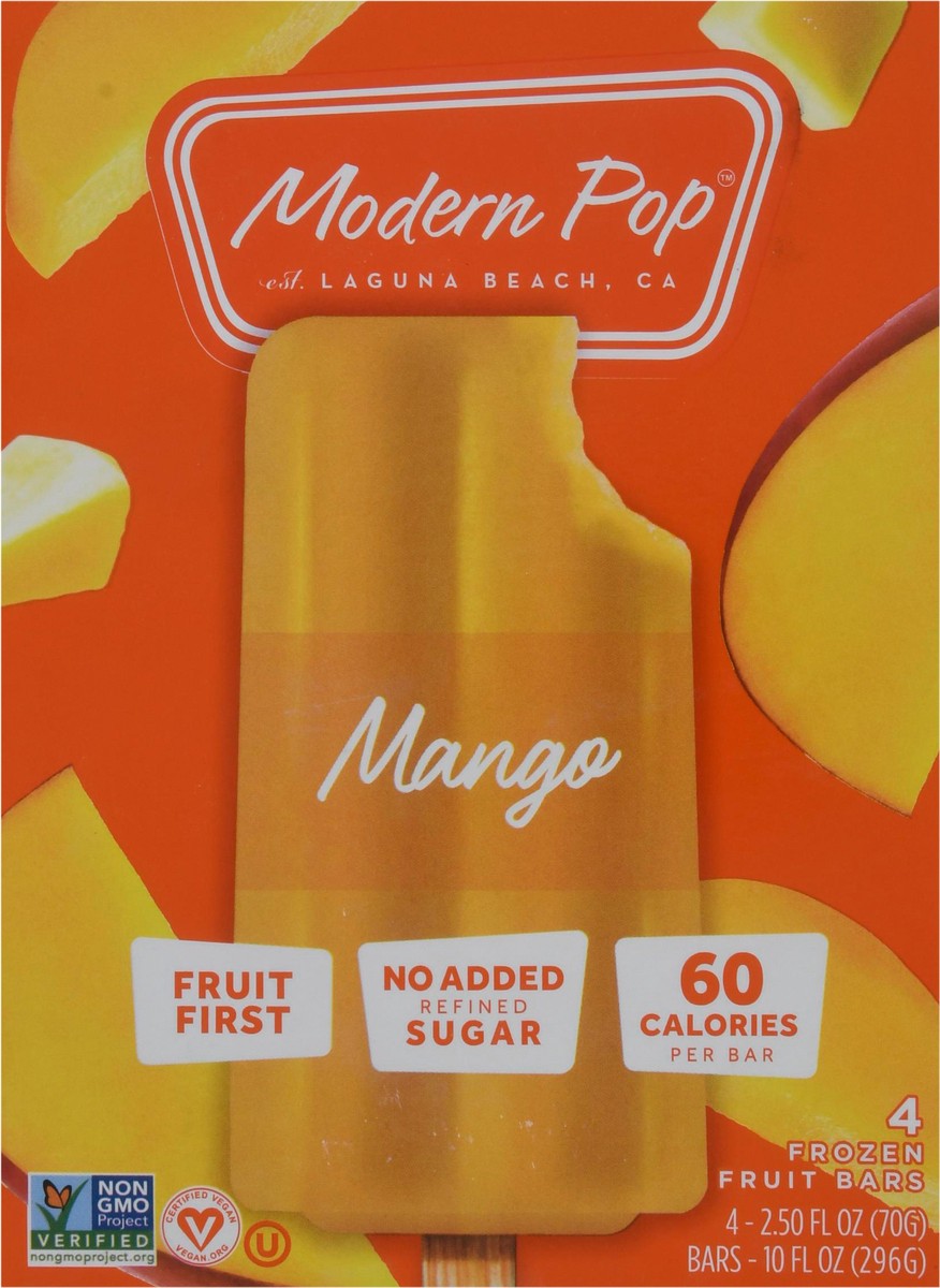 slide 2 of 13, Modern Pop Mango Frozen Fruit Bars 4 - 2.50 fl oz Bars, 4 ct