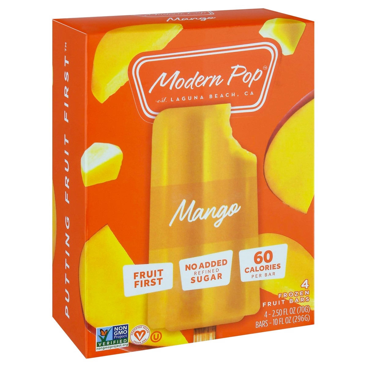 slide 11 of 13, Modern Pop Mango Frozen Fruit Bars 4 - 2.50 fl oz Bars, 4 ct