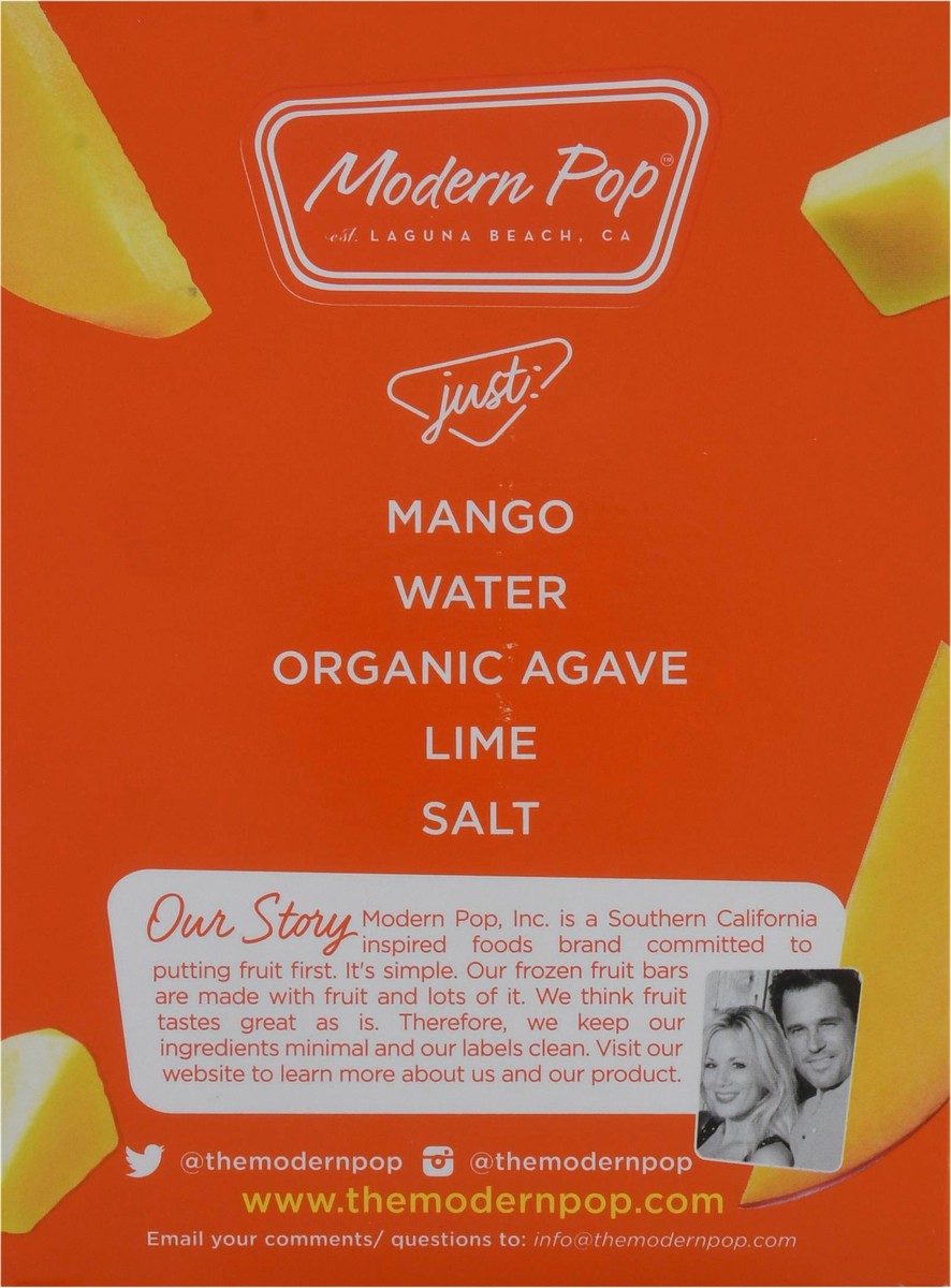 slide 13 of 13, Modern Pop Mango Frozen Fruit Bars 4 - 2.50 fl oz Bars, 4 ct