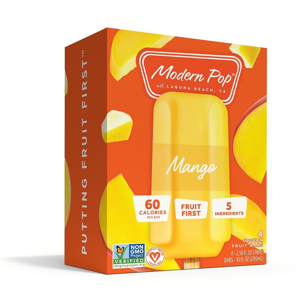 slide 1 of 1, Modern Pop Mango Fruit Bars, 10 fl oz