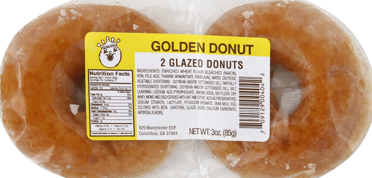 slide 5 of 5, Golden Donut Glazed Donuts, 3 oz