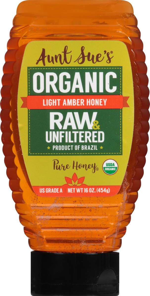 slide 8 of 9, Aunt Sue's Raw & Unfiltered Organic Wildflower Honey 16 oz, 16 oz