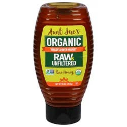 Aunt Sue's Raw & Unfiltered Organic Wildflower Honey 16 oz