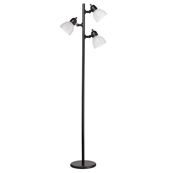 slide 1 of 2, Globe Electric LED for Life 3-Light Tree Lamp - Matte Black, 1 ct