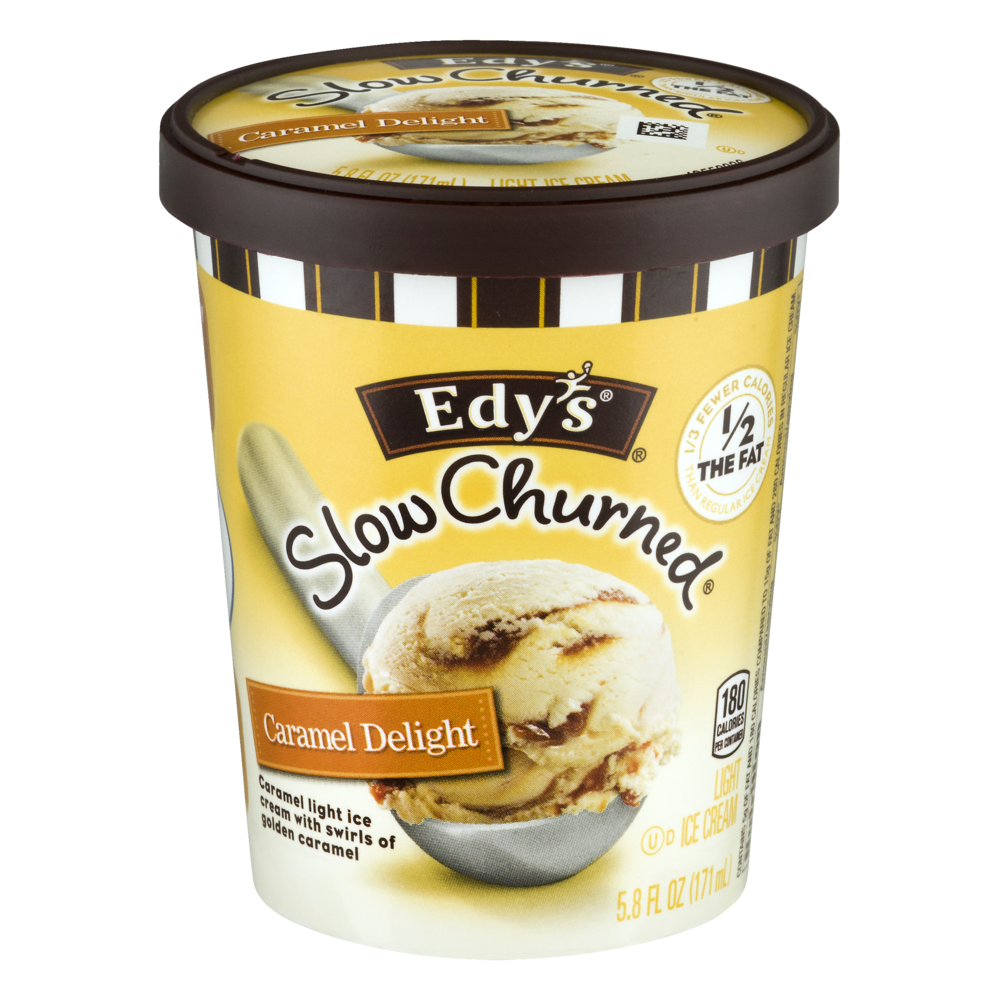 slide 1 of 6, Edy's/Dreyer's Slow Churned Light Ice Cream Caramel Delight, 5.8 fl oz