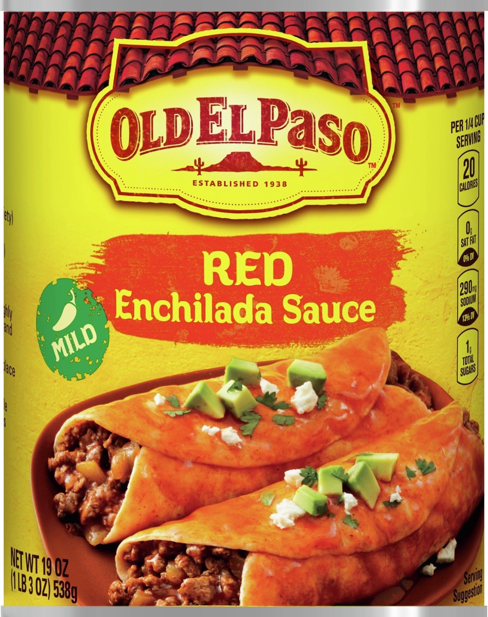 slide 8 of 9, Old El Paso Mild Red Enchilada Sauce, 1 ct., 19 oz., 19 oz