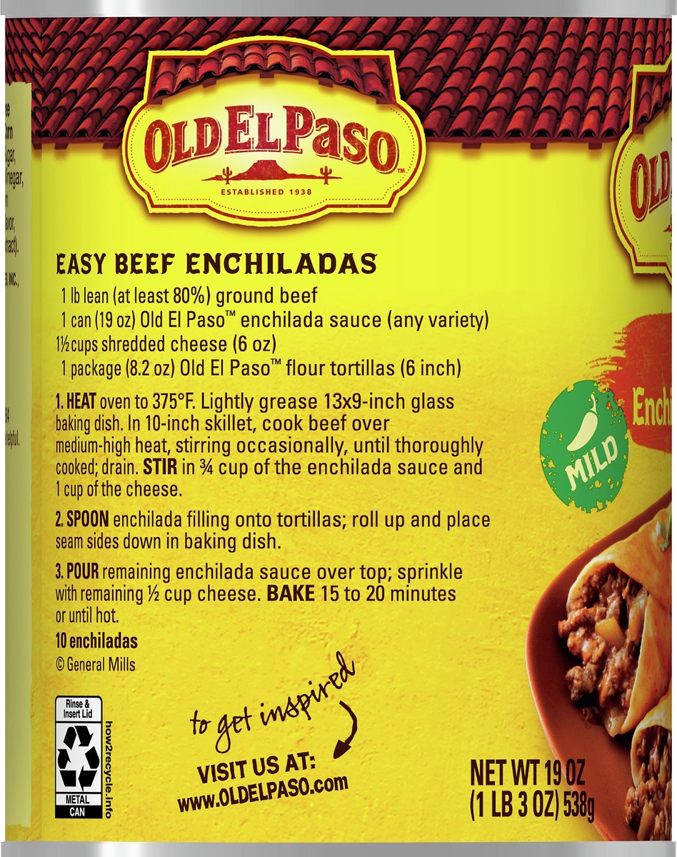 slide 5 of 9, Old El Paso Mild Red Enchilada Sauce, 1 ct., 19 oz., 19 oz