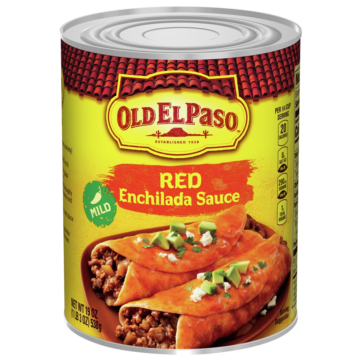 slide 1 of 9, Old El Paso Mild Red Enchilada Sauce, 1 ct., 19 oz., 19 oz