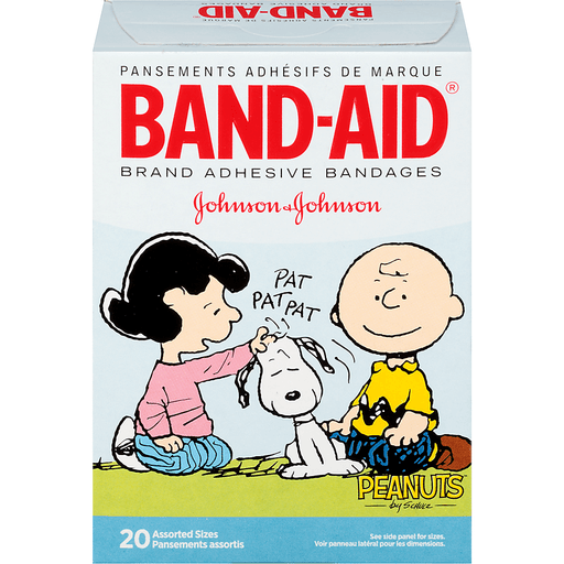 slide 2 of 6, BAND-AID Peanuts Adhesive Bandages, 20 ct