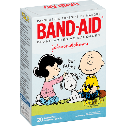 slide 4 of 6, BAND-AID Peanuts Adhesive Bandages, 20 ct