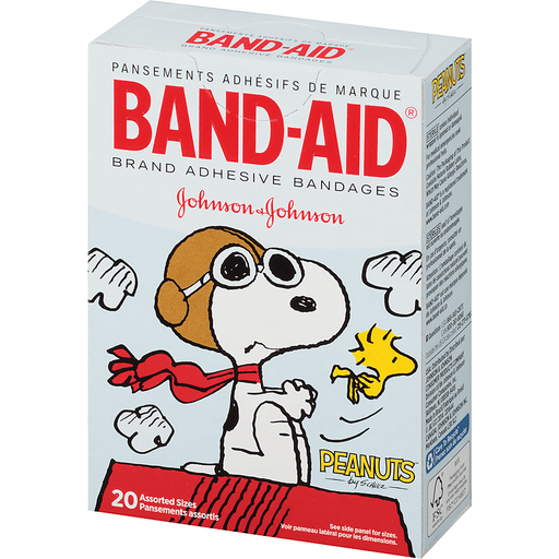 slide 5 of 6, BAND-AID Peanuts Adhesive Bandages, 20 ct