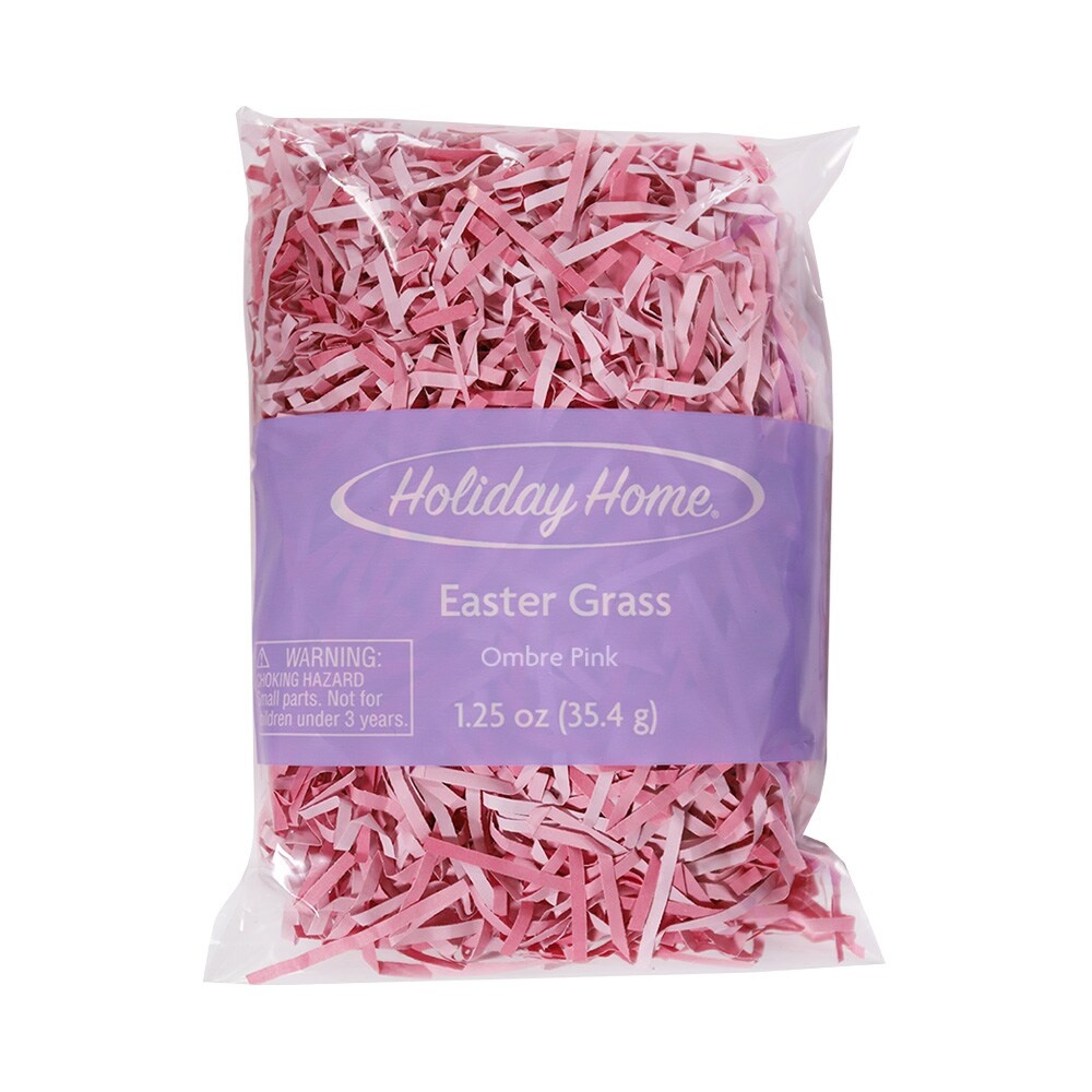 slide 1 of 1, Holiday Home Paper Fill Grass - Ombre Pink, 1.25 oz