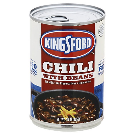 slide 1 of 1, Kingsford Chili W/ Beans, 15 oz