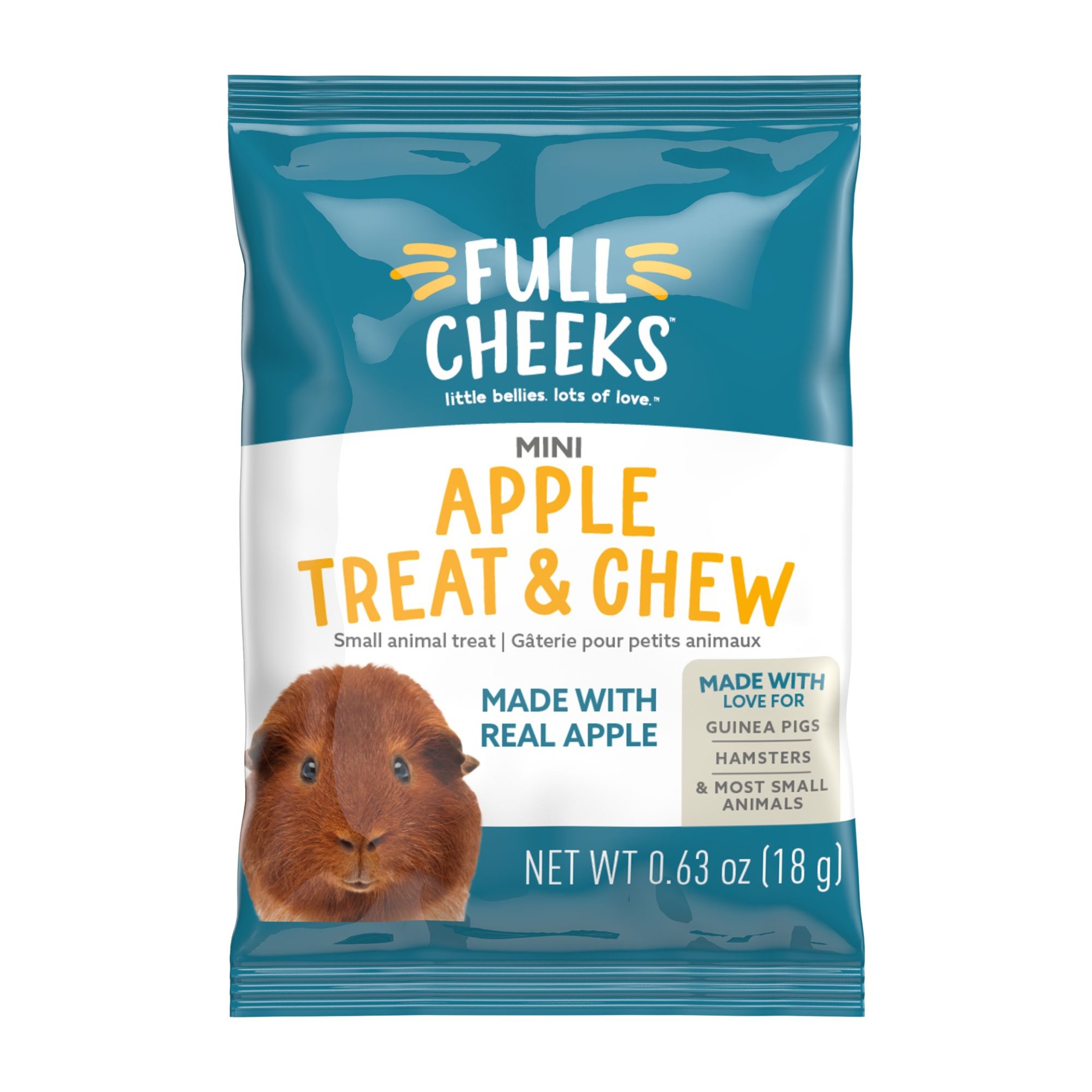 slide 1 of 1, Full Cheeks Small Pet Mini Apple Treat & Chew, 0.63 oz