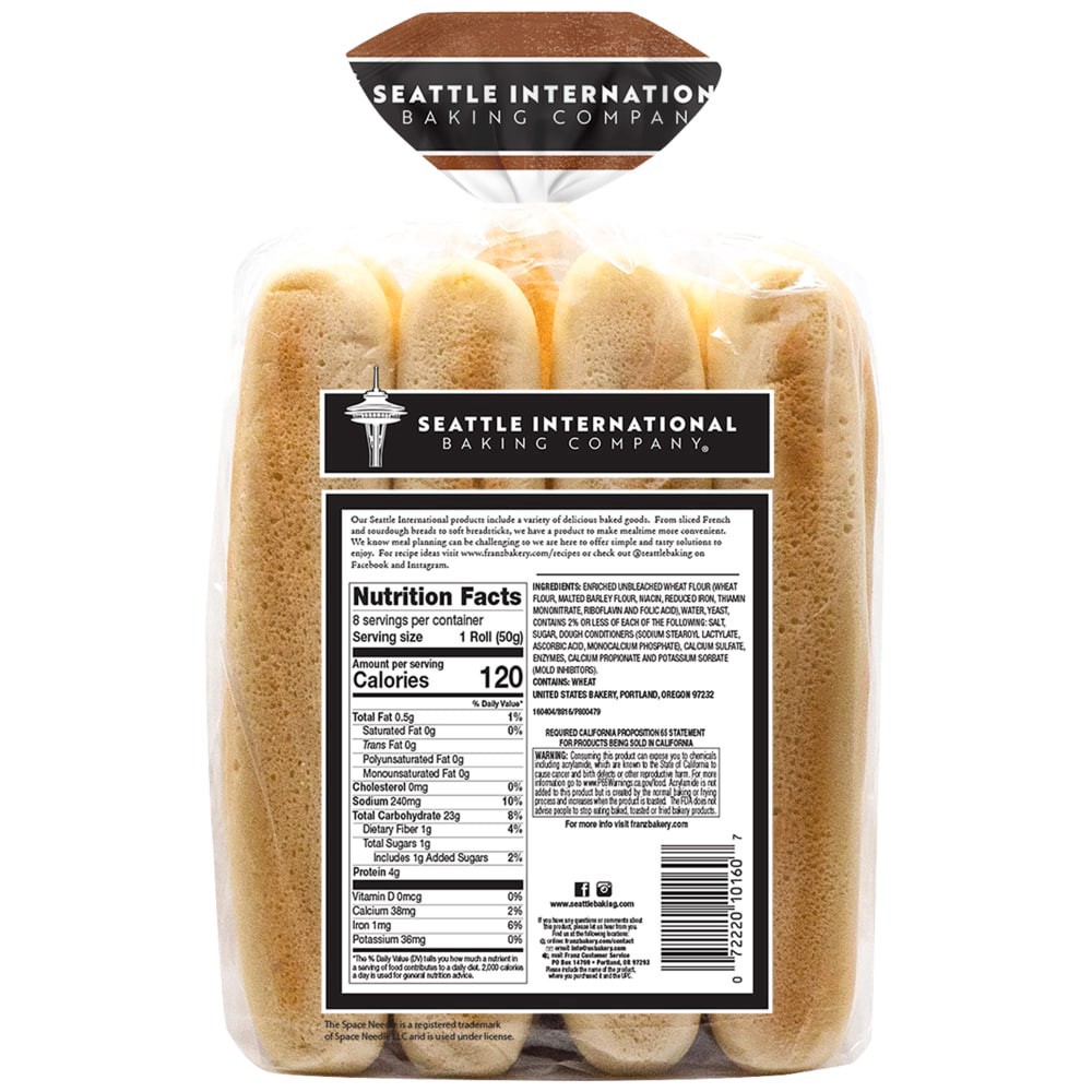 slide 4 of 5, Seattle International Baking Seattle Internat'l Soft Bread Sticks 8ct Breadsticks 14oz, 8 ct; 14 oz