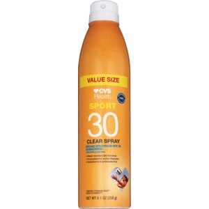 slide 1 of 1, CVS Health Sport Clear Sunscreen Spray Spf 30, 9.1 Oz, 9.1 oz