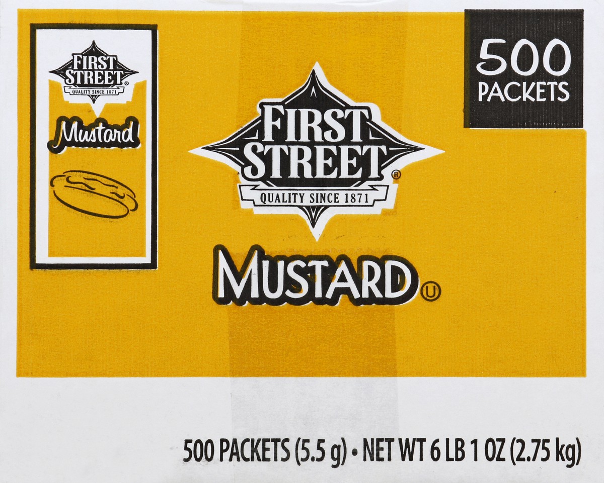 slide 4 of 6, First Street Mustard Packets - 500 ct, 500 ct