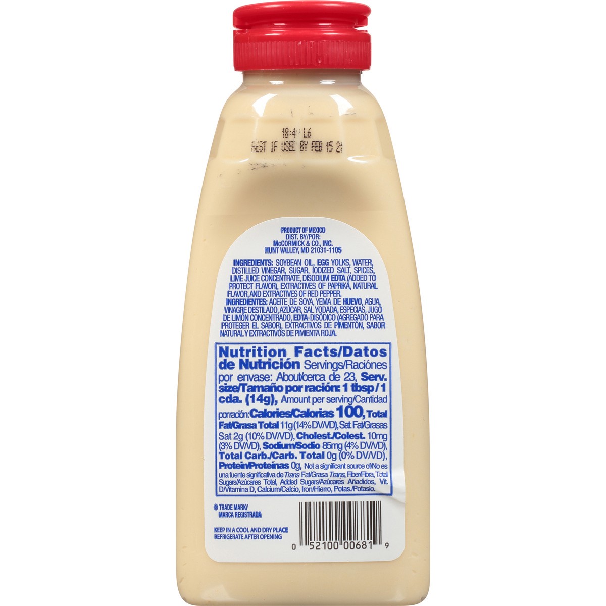 slide 4 of 9, McCormick Mayonnaise With Lime Juice, 11.6 fl oz, 11.60 fl oz