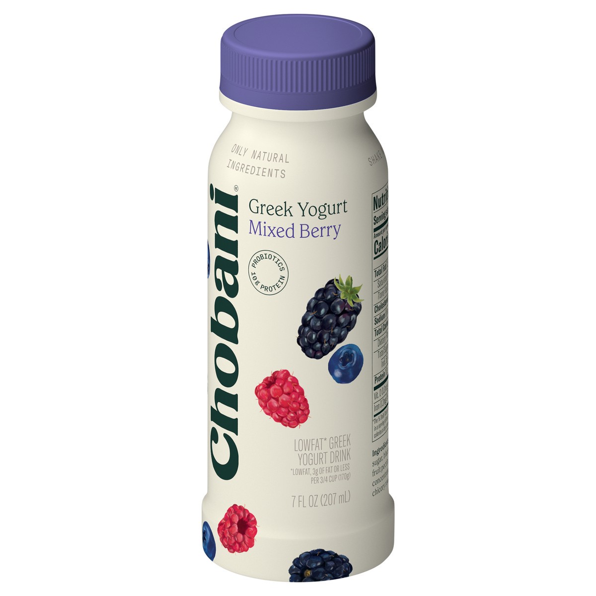 slide 2 of 9, Chobani Lowfat Greek Mixed Berry Yogurt Drink 7 fl oz, 7 fl oz