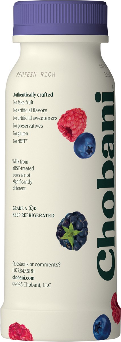 slide 6 of 9, Chobani Lowfat Greek Mixed Berry Yogurt Drink 7 fl oz, 7 fl oz