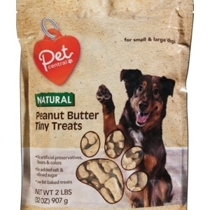 slide 1 of 1, Pet Central Natural Peanut Butter Tiny Treats, 32 oz