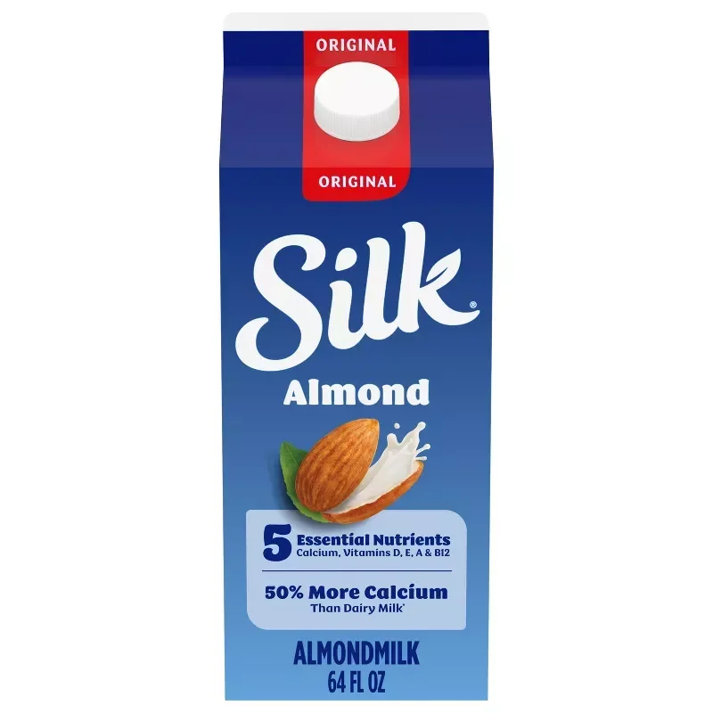 slide 1 of 13, Silk Original Pure Almond Milk, 1/2 gal