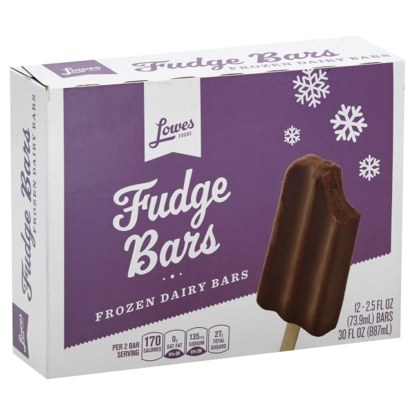 slide 1 of 1, Lowes Foods Fudge Bars 12 Count, 30 oz