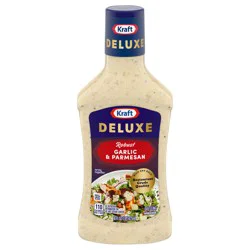 Kraft Deluxe Robust Roasted Garlic and Parmesan Dressing, 16 oz Bottle