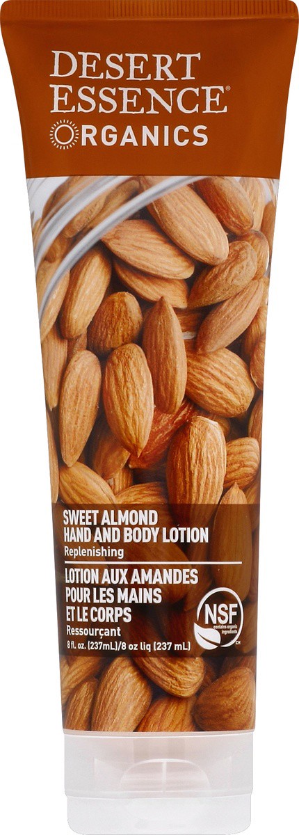 slide 2 of 2, Desert Essence Organics Sweet Almond Replenishing Hand And Body Lotion, 8 fl oz